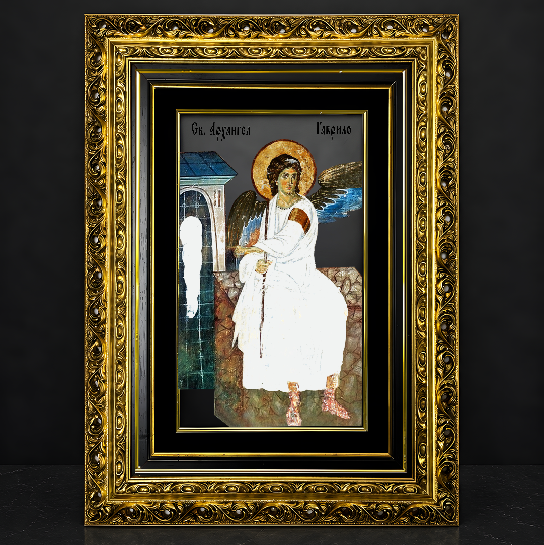 Mileševac Glasikone Beli Anđeo – Serbisch-orthodoxe Ikone 51 × 39 cm