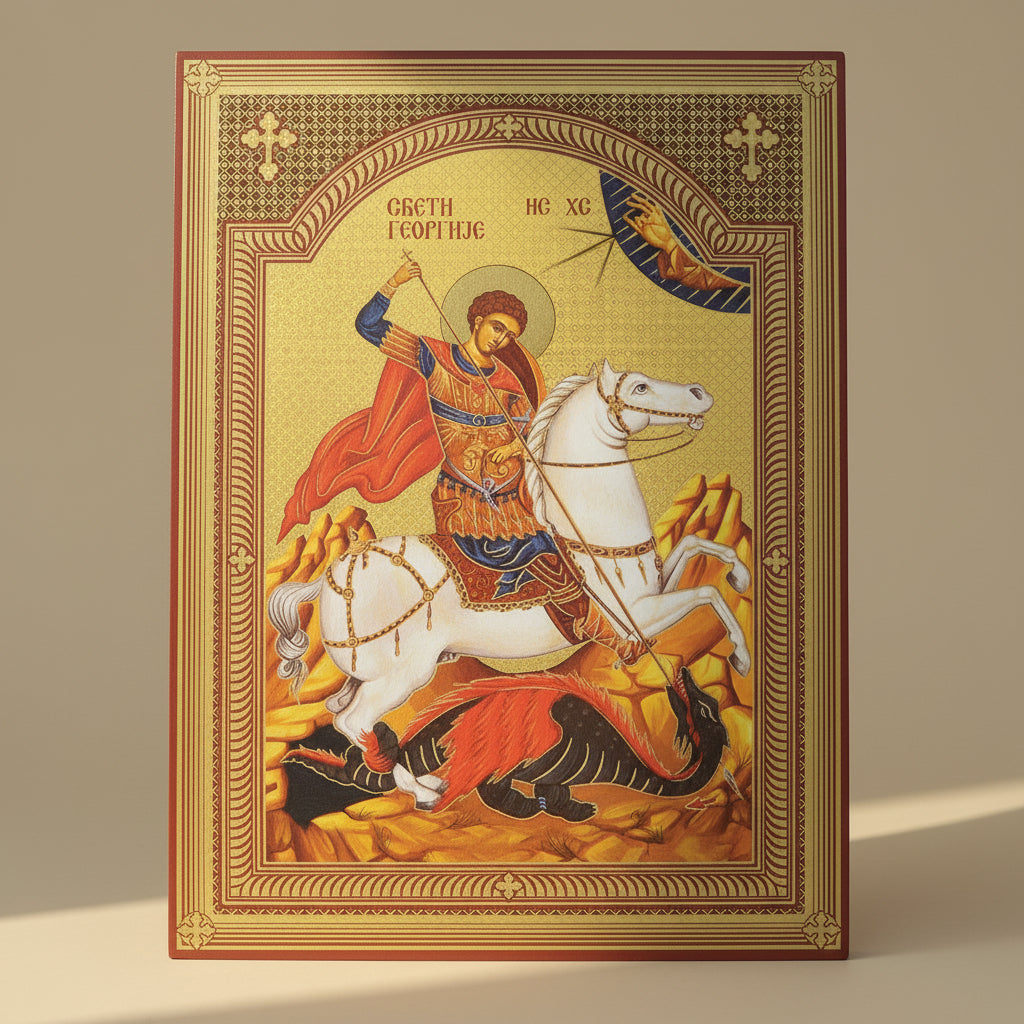 Икона Свети Ђорђе (20 к 14,5 цм)