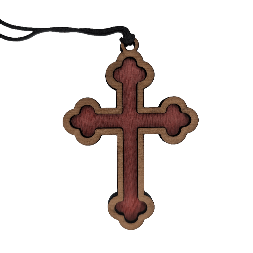 Aromatisches Holzkreuz – Orthodoxer Raumduft & Schutzsymbol 10x7 cm - svetazvezda