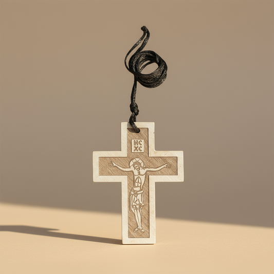 Auto - Holzkreuz serbisch - orthodox – Rückspiegel - Kreuz - svetazvezda