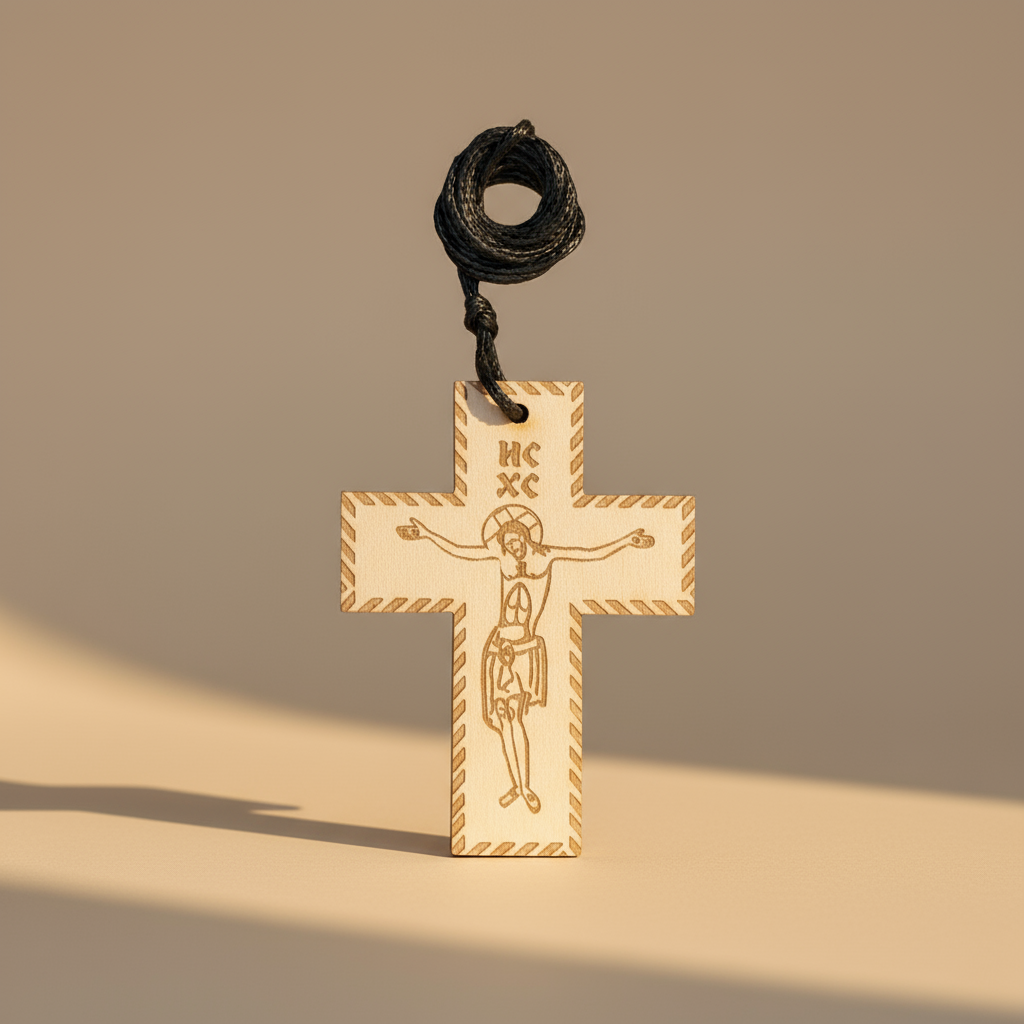 Auto - Holzkreuz serbisch - orthodox – Rückspiegel - Kreuz - svetazvezda