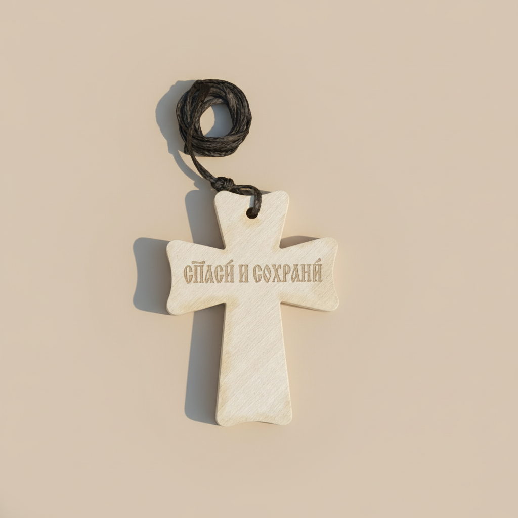 Auto - Holzkreuz serbisch - orthodox – Rückspiegel - Kreuz - svetazvezda
