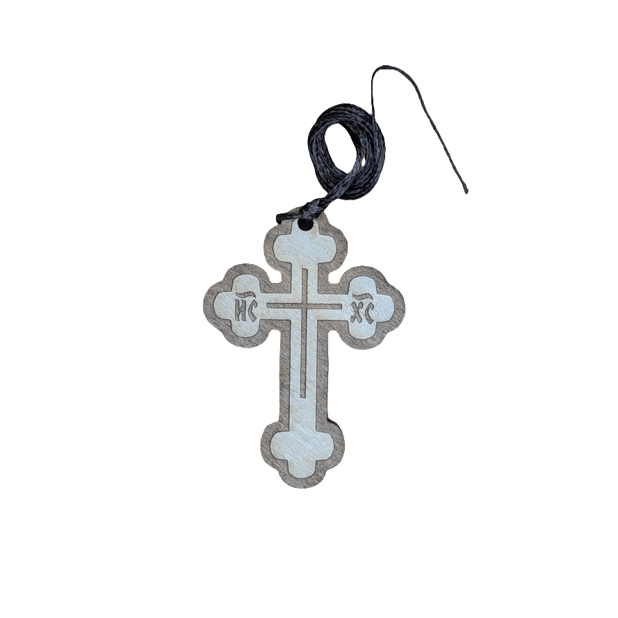 Auto - Holzkreuz serbisch - orthodox – Rückspiegel - Kreuz - svetazvezda