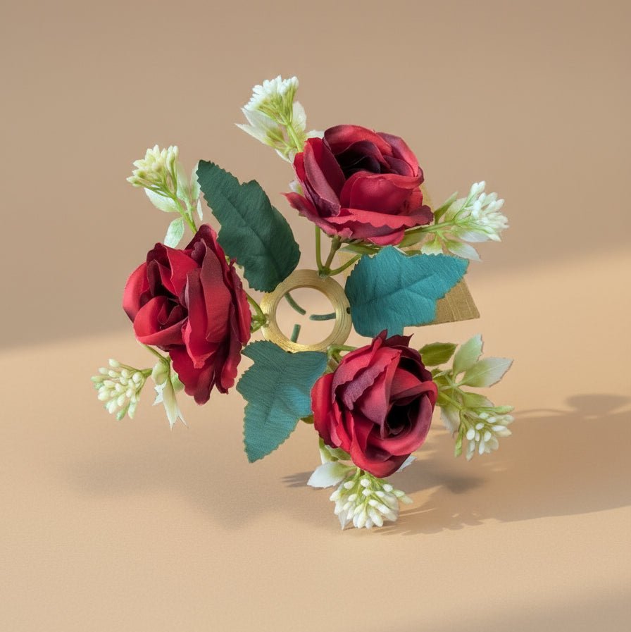 Blumendekoration für Slava - Kerze (Ø 2,5 cm) - svetazvezda