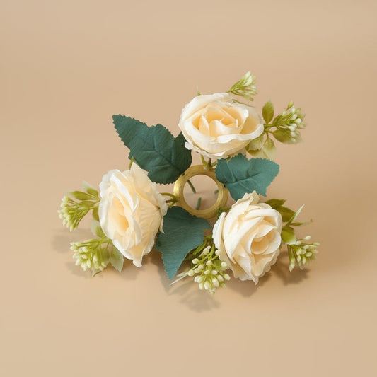 Blumendekoration für Slava - Kerze (Ø 2,5 cm) - svetazvezda