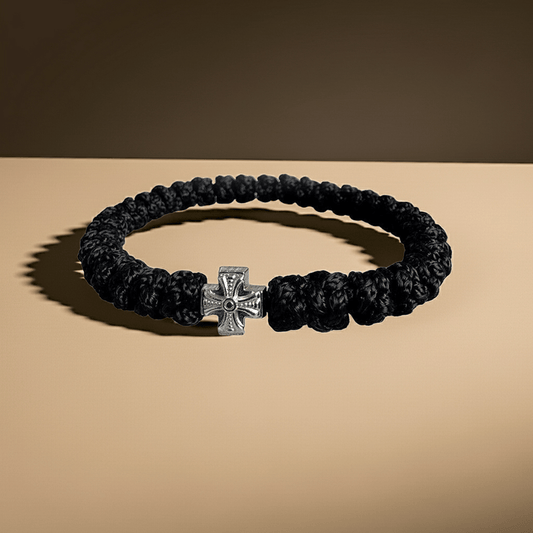 Brojanica pletena mit Athonitischem Kreuz - svetazvezda