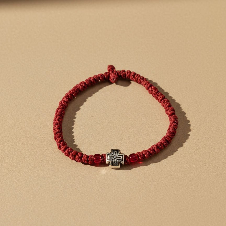 Brojanica pletena tanka mit Kreuz (metall/graviert) - svetazvezda