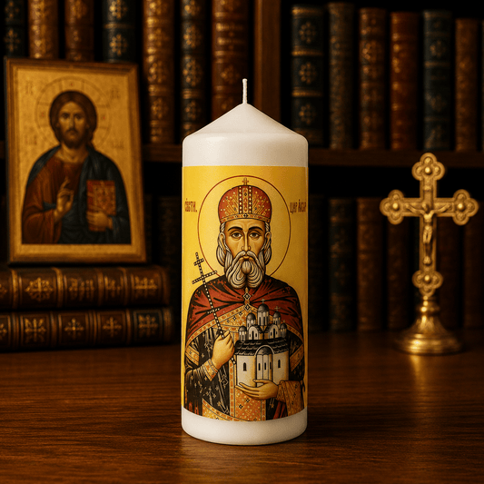 Car Lazar – Serbisch-orthodoxe Kerze für Ehre und Glauben - svetazvezda