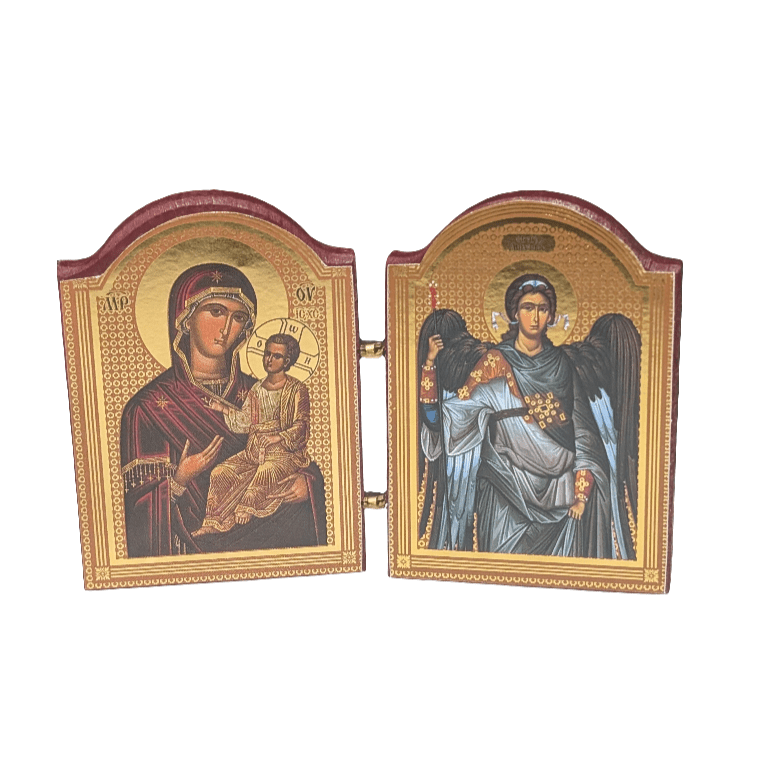 Diptih Presveta Bogorodica - Sveti Aranđel Mihailo (7x10,5) - svetazvezda