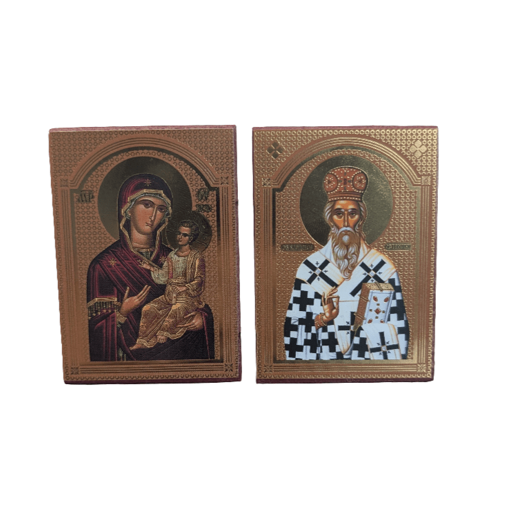 Diptih Presveta Bogorodica - Sveti Vasilije Ostroški (7x10,5) - svetazvezda