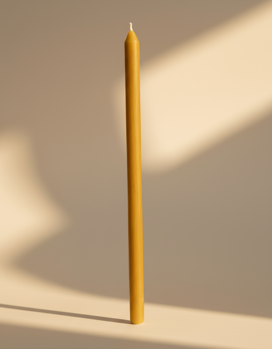 Gebetskerze aus Bienenwachs – 37 x 2 cm - svetazvezda