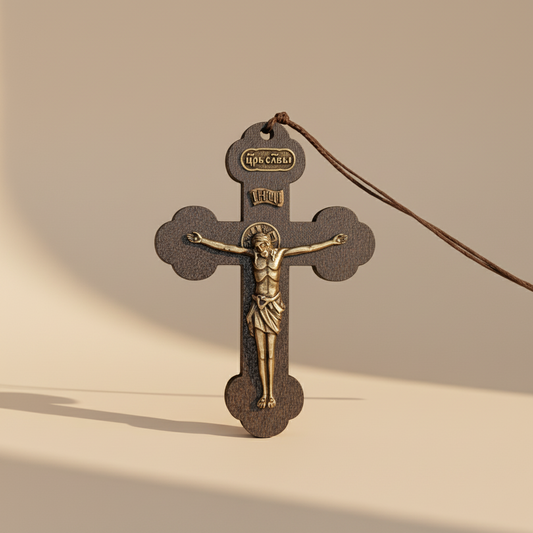 Holzkreuz Rückspiegel - Anhänger - svetazvezda