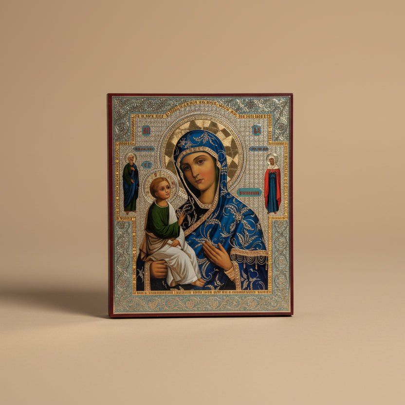 Ikone Bogorodica Iverska – Orthodoxe Heiligenikone 18 x 15 cm - svetazvezda