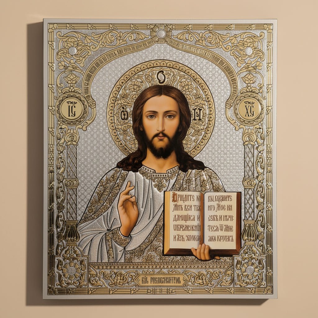 Ikone Isus Hristos – Orthodoxe Heiligenikone 18 x 15 cm - svetazvezda