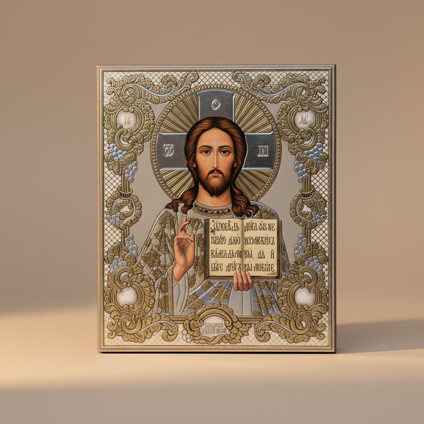 Ikone Isus Hristos Pantokrator – Orthodoxe Heiligenikone 18 x 15 cm - svetazvezda
