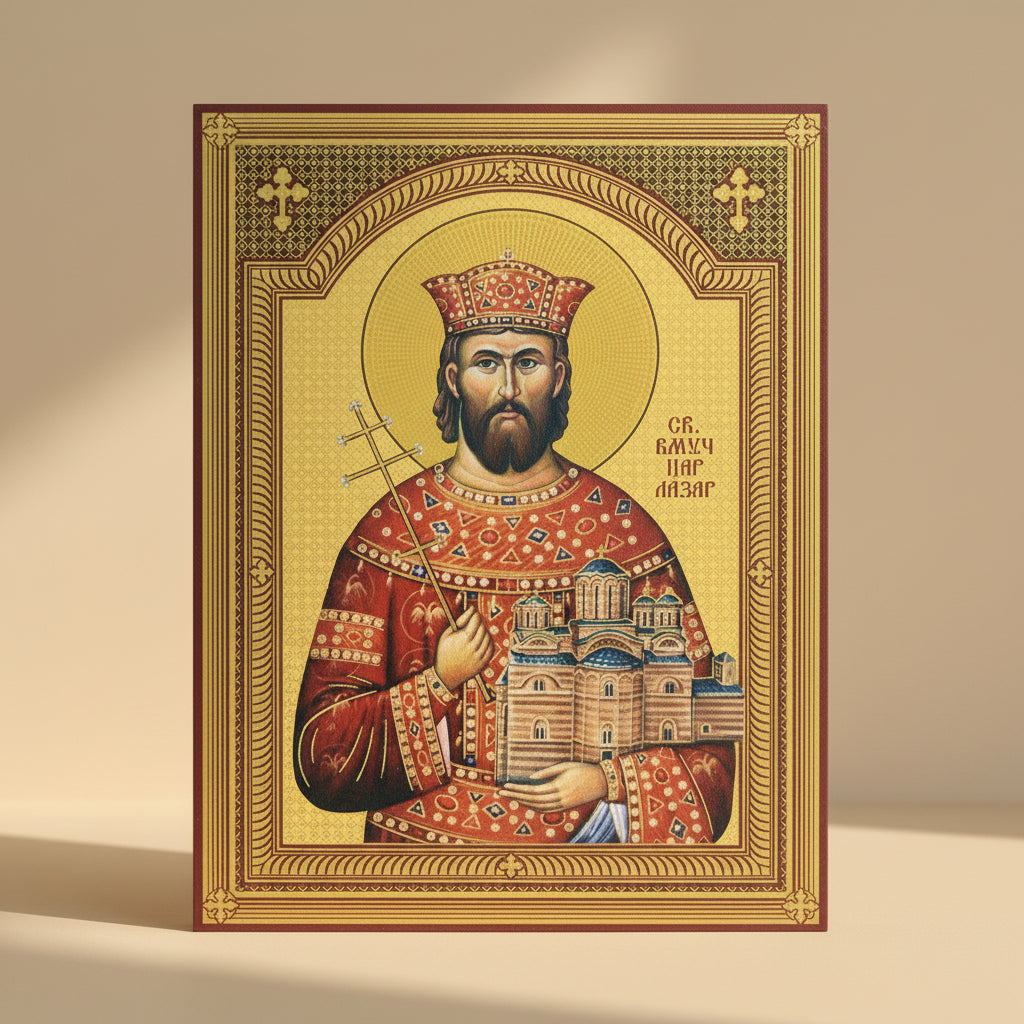 Ikone Sveti Car Lazar – Orthodoxe Heiligenikone 14x10,5 cm - svetazvezda