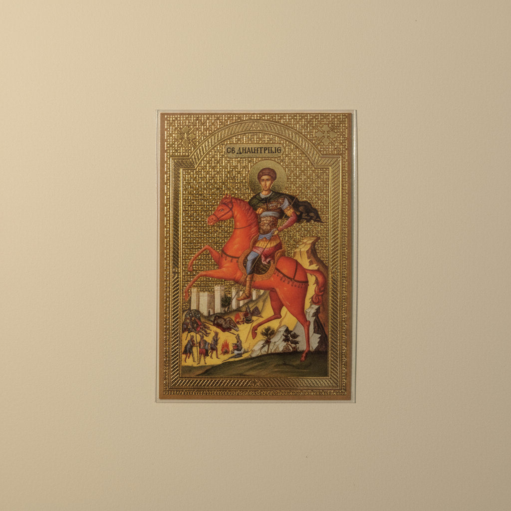 Ikone Sveti Dimitrije – Mini - Ikone mit Tropar für Auto & Brieftasche 4,5x6 cm (Kopie) (Kopie) - svetazvezda