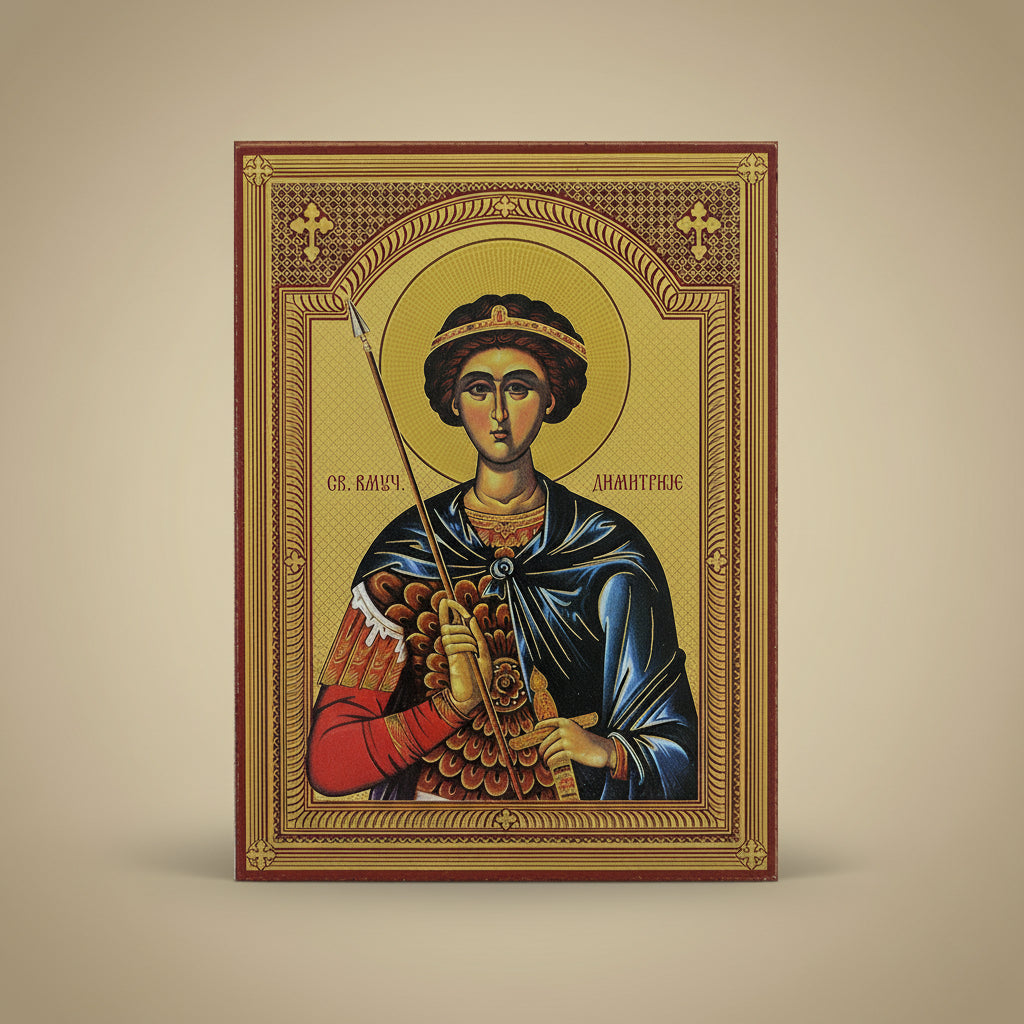 Ikone Sveti Dimitrije – Orthodoxe Heiligenikone 14x10,5 cm - svetazvezda