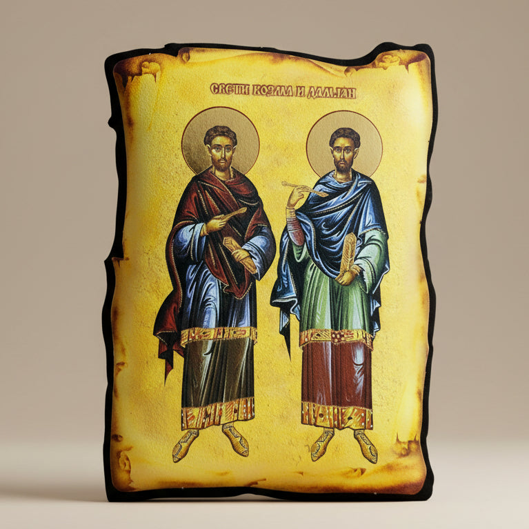 Ikone Sveti Kozma i Damjan – Orthodoxe Heiligenikone 16x11,5 cm - svetazvezda