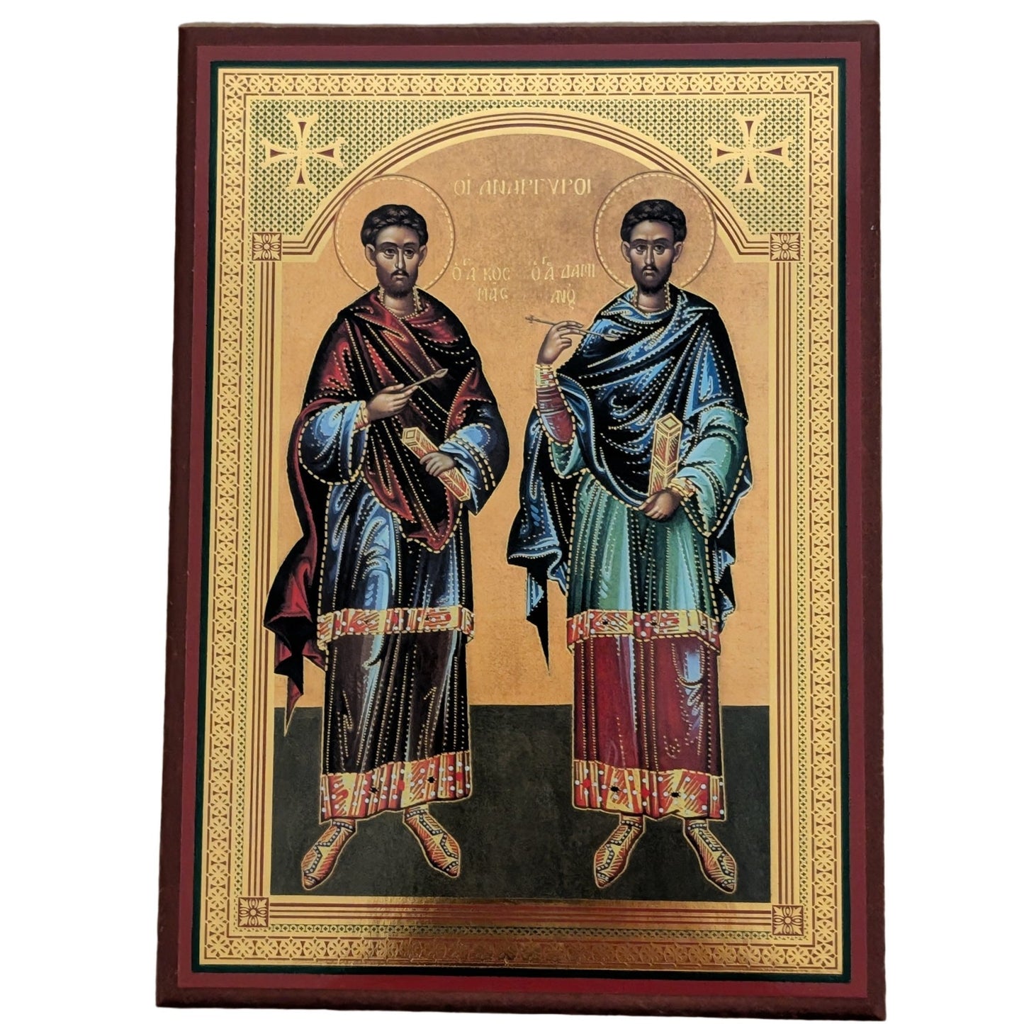 Ikone Sveti Kozma i Damjan – Orthodoxe Heiligenikone 17,5x13 cm - svetazvezda