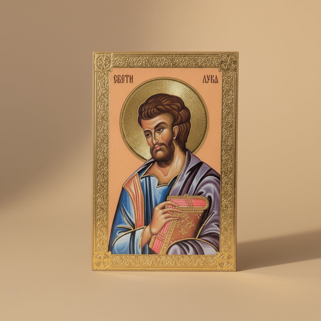 Ikone Sveti Luka – Mini - Ikone mit Tropar für Auto & Brieftasche 4,5x6 cm (Kopie) - svetazvezda