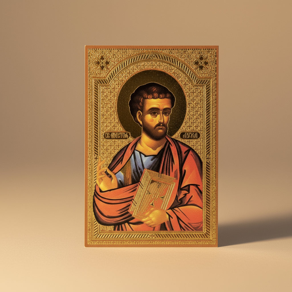 Ikone Sveti Luka – Mini - Ikone mit Tropar für Auto & Brieftasche 4,5x6 cm - svetazvezda