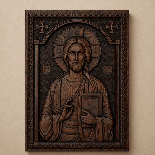 Isus Hristos – Orthodoxe Ikone aus Buchenholz - svetazvezda
