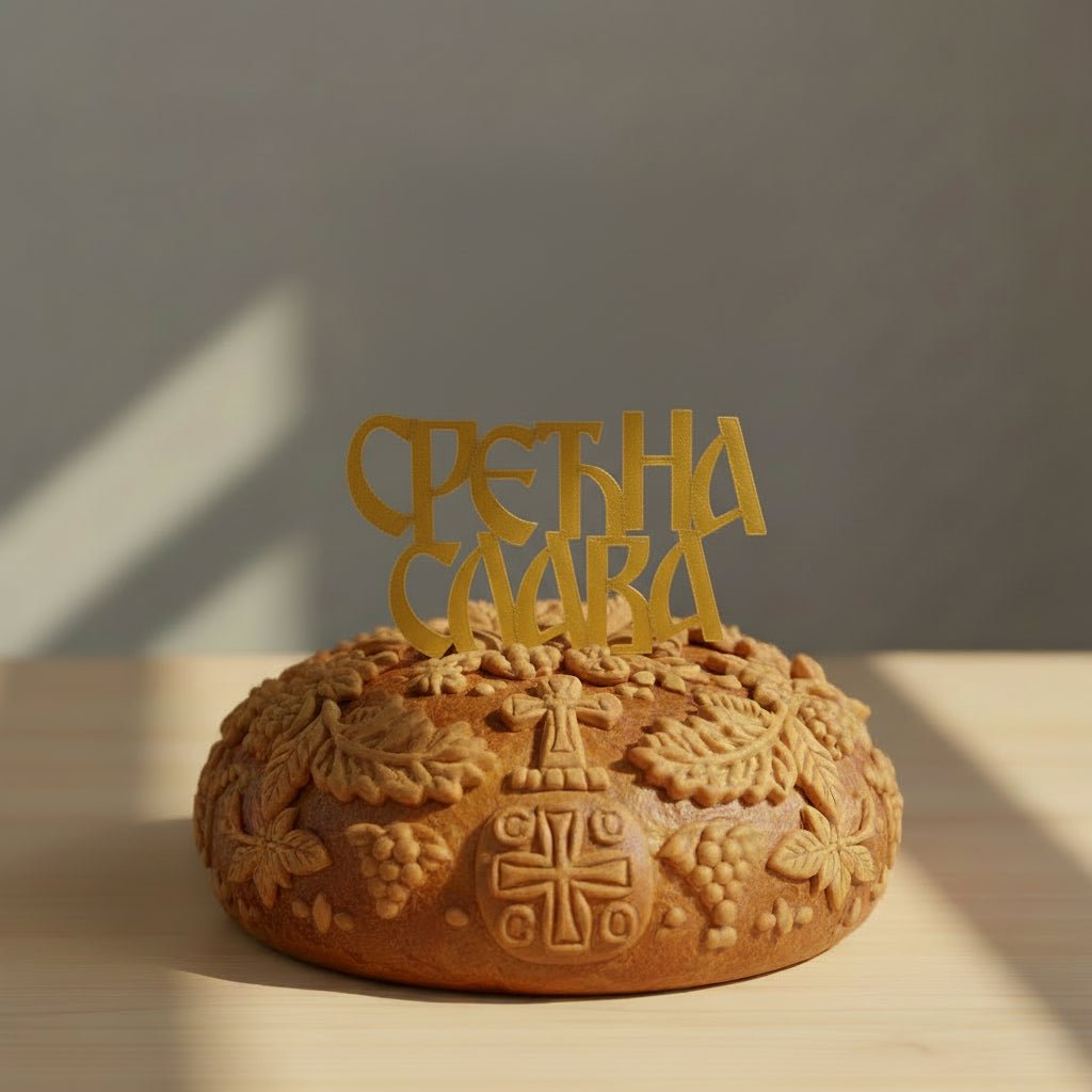 Kolač - Topper „Срећна Слава“ - svetazvezda
