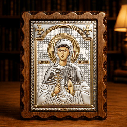 LAR Echtsilber Ikone Sveta Petka - svetazvezda