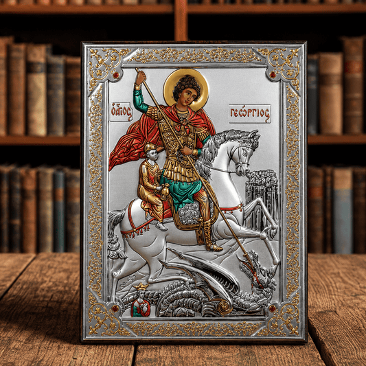 LAR Echtsilber Ikone Sveti Georgije - svetazvezda