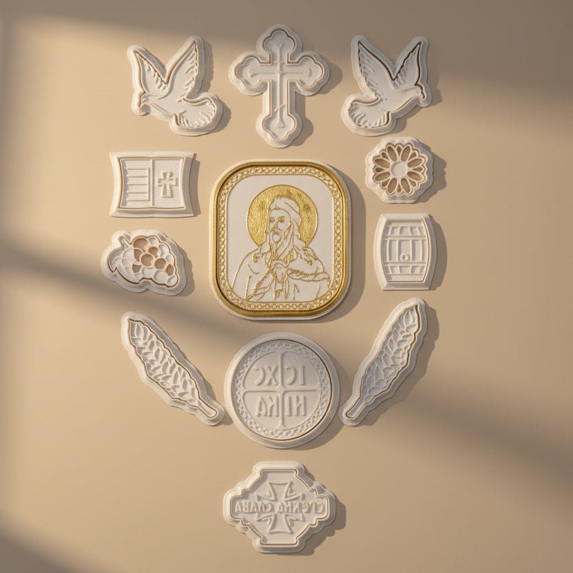 Modlice für slavski kolač – 12 - teiliges Set Sveti Ilija - svetazvezda