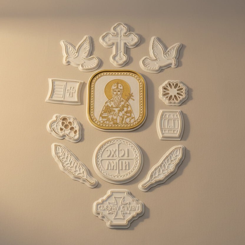 Modlice für slavski kolač – 12 - teiliges Set Sveti Stefan Dečanski - svetazvezda