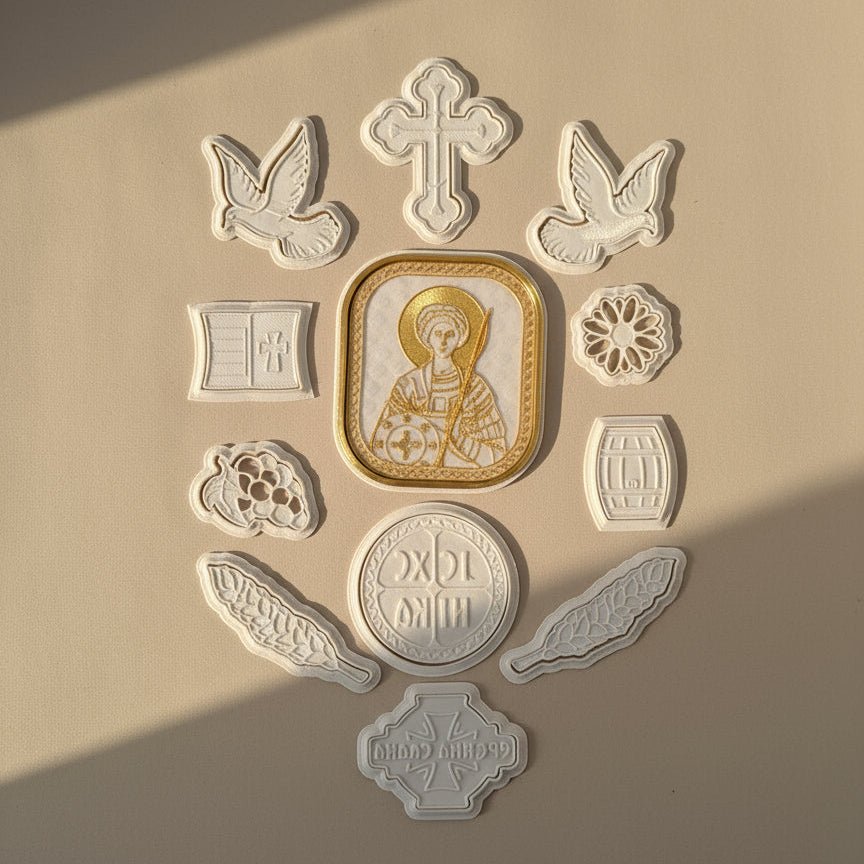 Modlice für slavski kolač – 12 - teiliges Sveti Đorđe (Đurđic) - svetazvezda