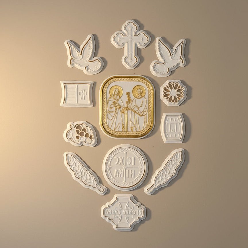 Modlice für slavski kolač – 12 - teiliges Sveti Petar i Pavle - svetazvezda