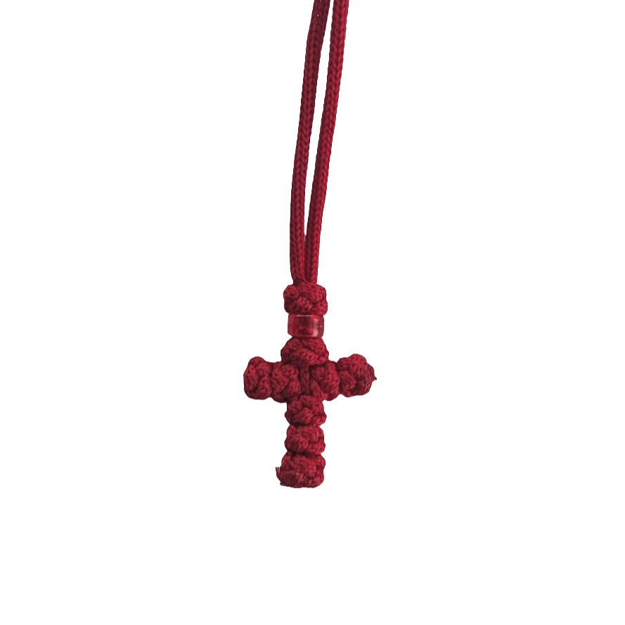 Orthodoxes Kreuz aus Kordel für das Auto (4 × 2,2 cm) - svetazvezda
