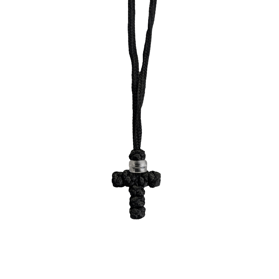 Orthodoxes Kreuz aus Kordel für das Auto (4 × 2,2 cm) - svetazvezda