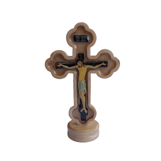 Orthodoxes Tischkreuz aus Holz (25 × 6 cm) - svetazvezda