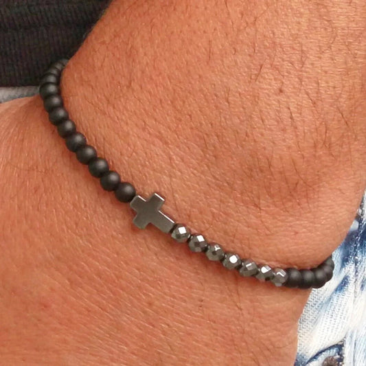 Perlenarmband mit Kreuz - svetazvezda