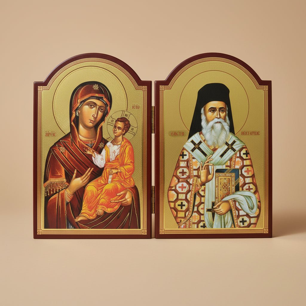 Presveta Bogorodica & Sveti Nektarije (29,5 x 39,5 cm) - svetazvezda