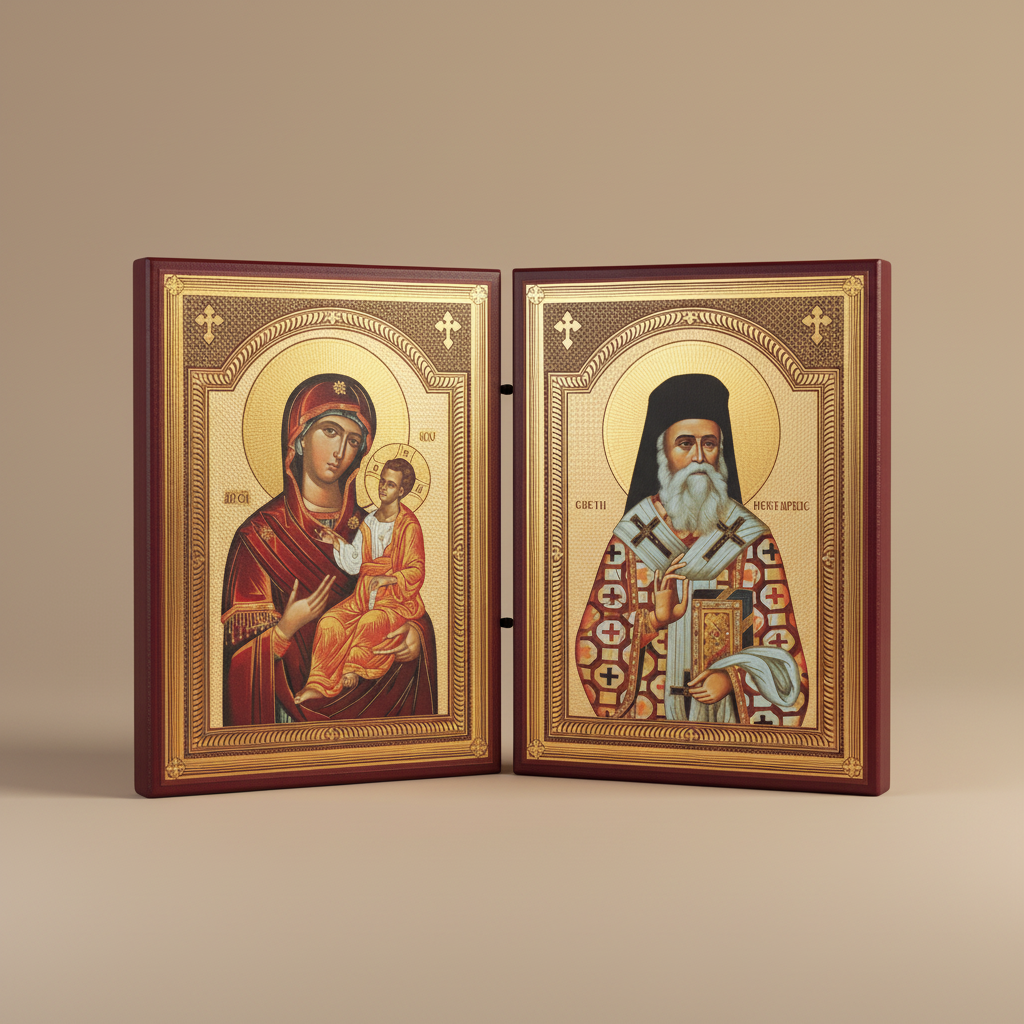 Presveta Bogorodica & Sveti Nektarije Eginski (21 x 31,5) - svetazvezda