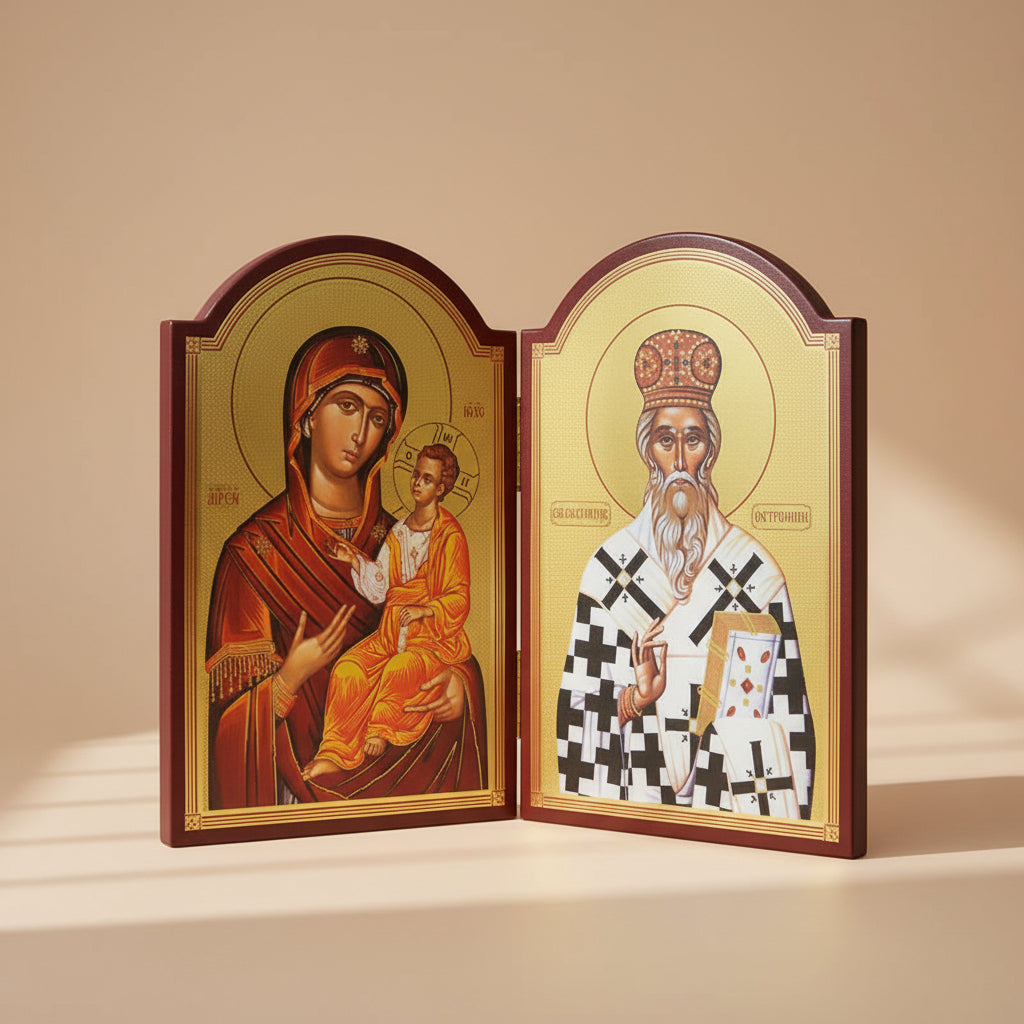 Presveta Bogorodica & Sveti Vasilije Ostroški (29,5 x 39,5 cm) - svetazvezda