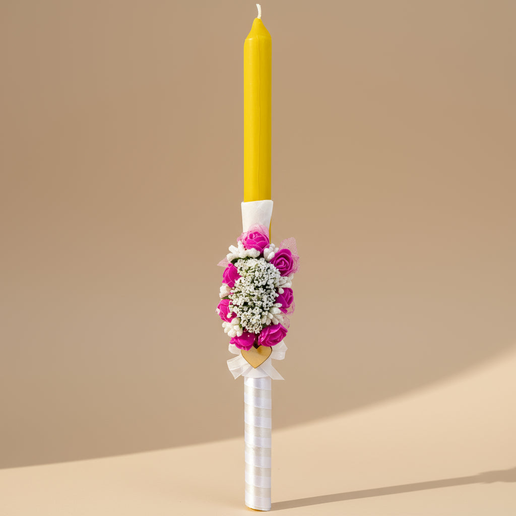 Serbisch - orthodoxe Bienenwachskerze zur Taufe oder Trauung - svetazvezda