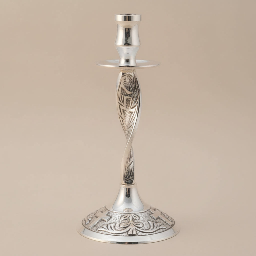 Serbisch - orthodoxer Kerzenhalter aus Messing (11x 5,5 cm) - svetazvezda