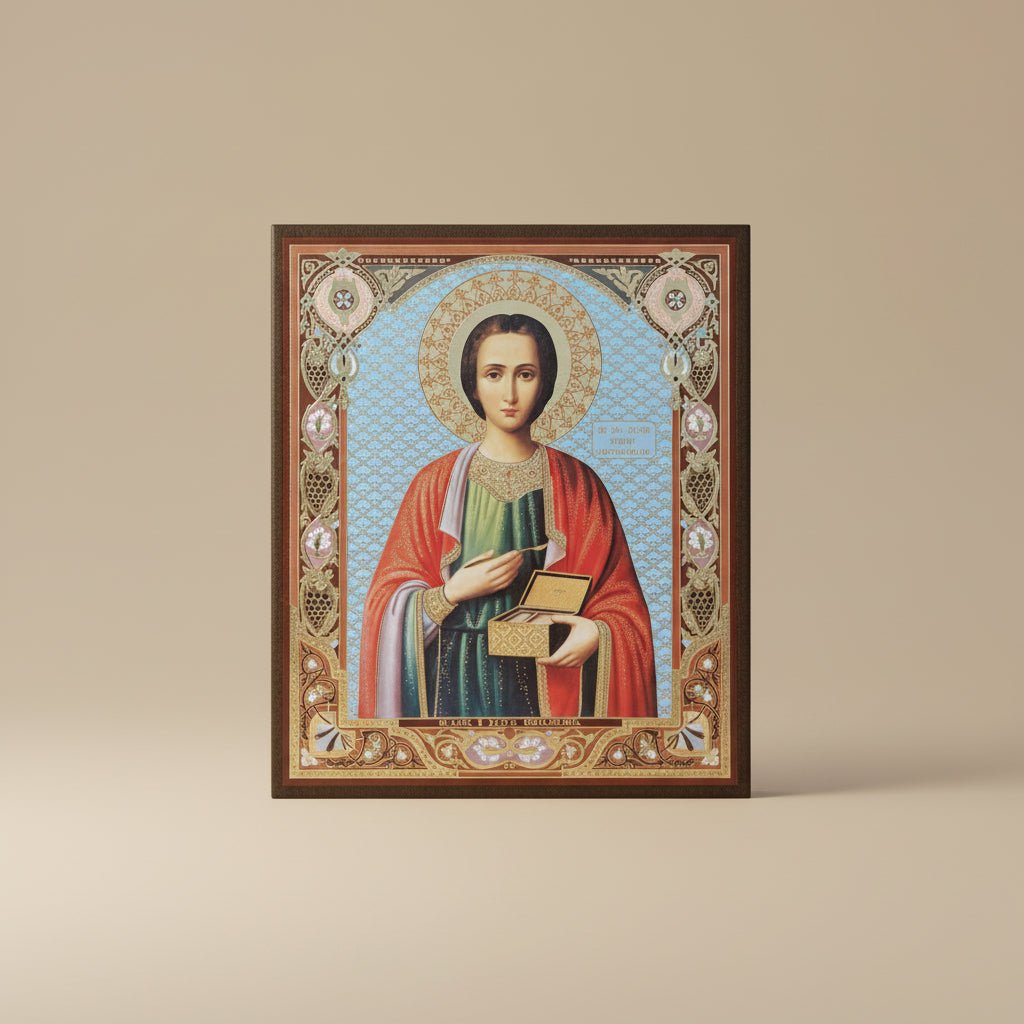 Svetazvezda Ikone Sveti Pantelejmon (19 x 16 cm) - svetazvezda