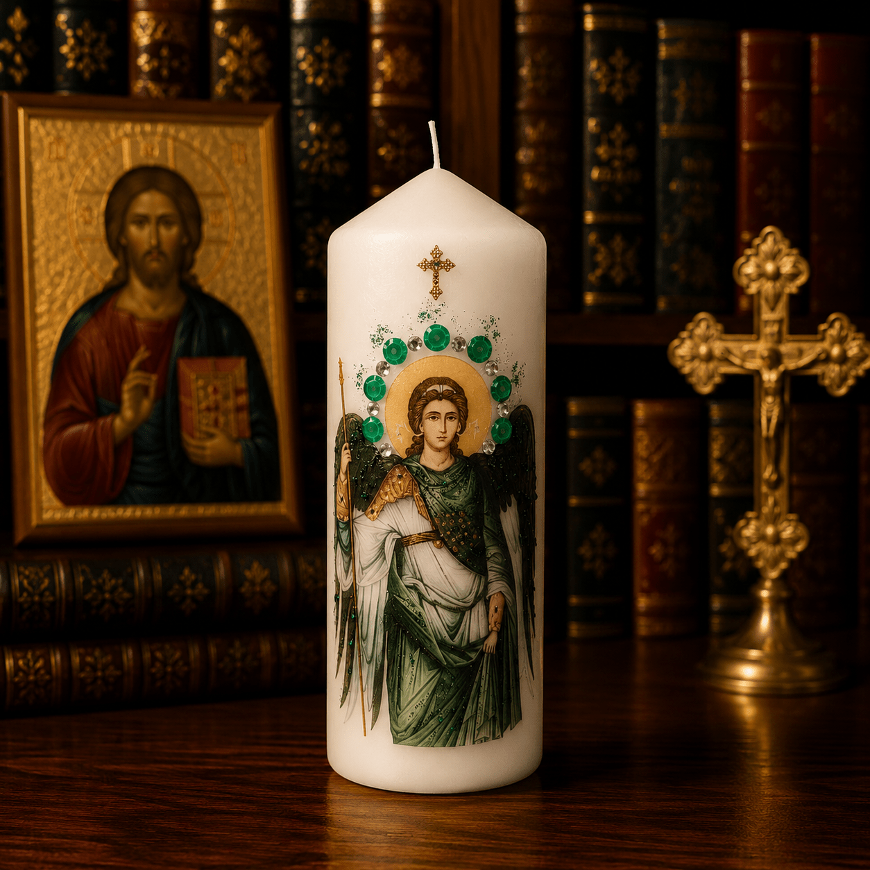 Sveti Aranđel Mihailo Kerze – Serbisch-orthodoxe Gebetskerze / 16,5 × 6 cm - svetazvezda