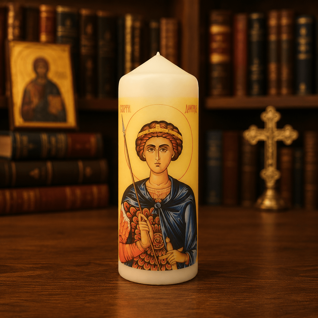 Sveti Dimitrije – Serbisch-orthodoxe Schutzkerze für Gebet und Slava - svetazvezda