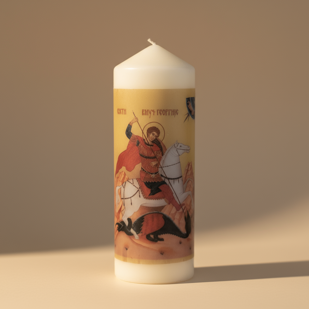 Sveti Djordje – Serbisch - orthodoxe Kerze für Mut und Glauben - svetazvezda