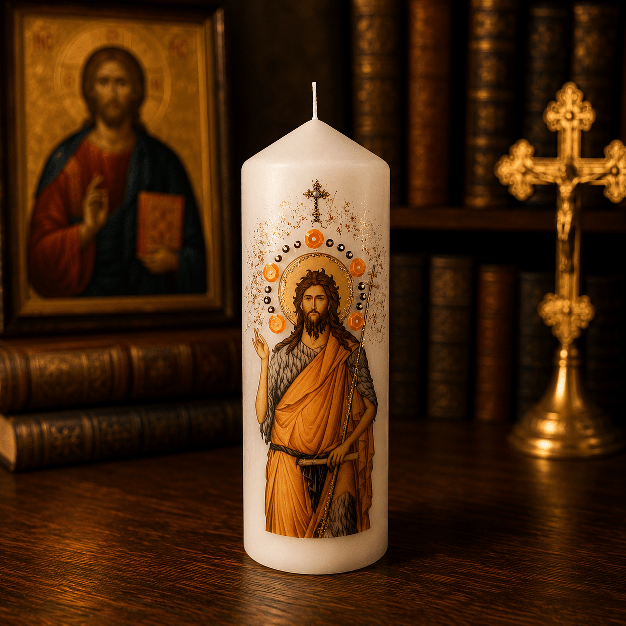 Sveti Jovan Kerze – Serbisch-orthodoxe Gebetskerze / 16,5 × 6 cm - svetazvezda