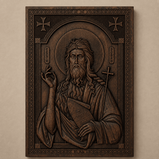 Sveti Jovan – Orthodoxe Ikone aus Buchenholz - svetazvezda