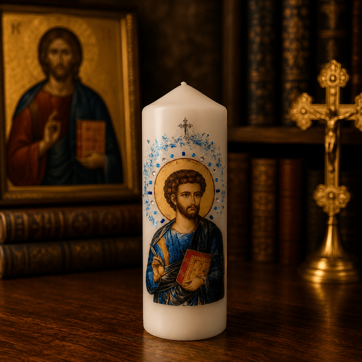 Sveti Luka Kerze – Serbisch-orthodoxe Gebetskerze / 16,5 × 6 cm - svetazvezda